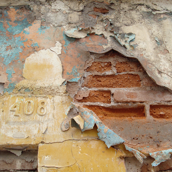 Paint Peeling on Wall in Mexico