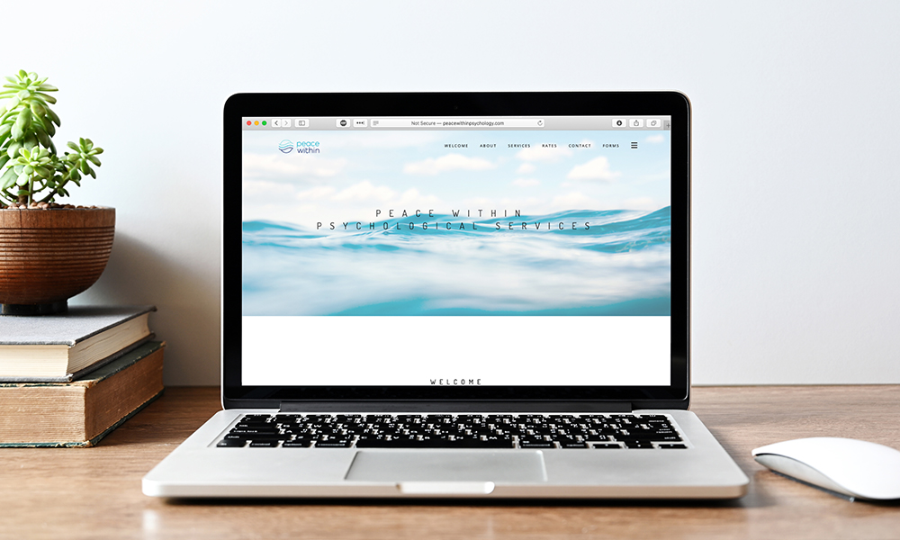 Peace Within Responsive Website Displayed on Laptop