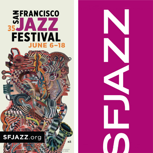 San Francisco Jazz Festival 35 Pole Banners Flat