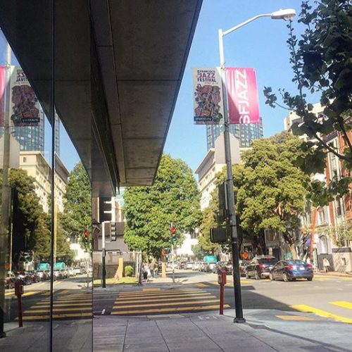 San Francisco Jazz Festival 35 Pole Banners Installed