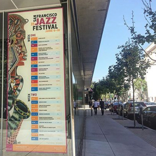 San Francisco Jazz 35 Festival Static Cling