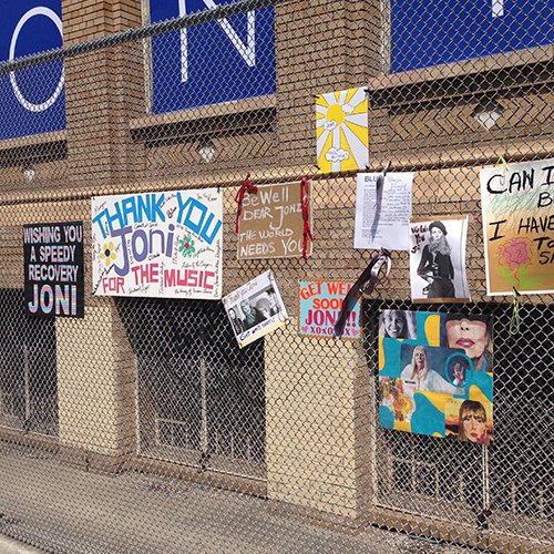 Fan Additions to Thank You Joni Mitchell Installation