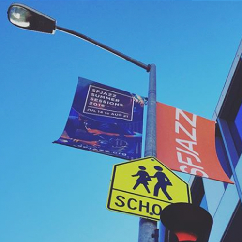 SFJAZZ Summer Sessions 16 Pole Banners Flat